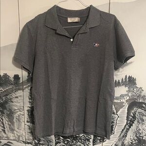 MAISON KITSUNE Gray Polo Shirt - S